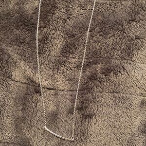 Elegant Silver Bar Necklace